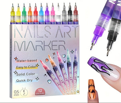 Bellevivo Nail Art Doodle Pens