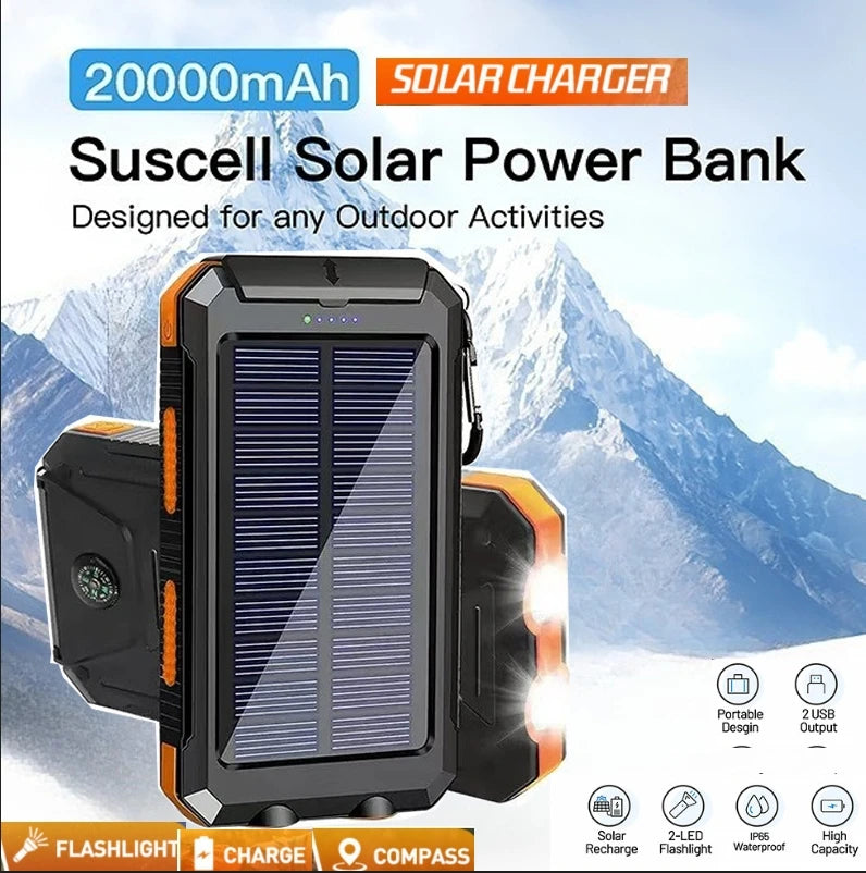 Charge Nova Solar bank with Compass [50% OFF]