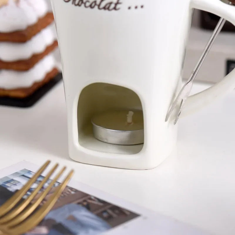 European Candle Cup with Fork [50% OFF]
