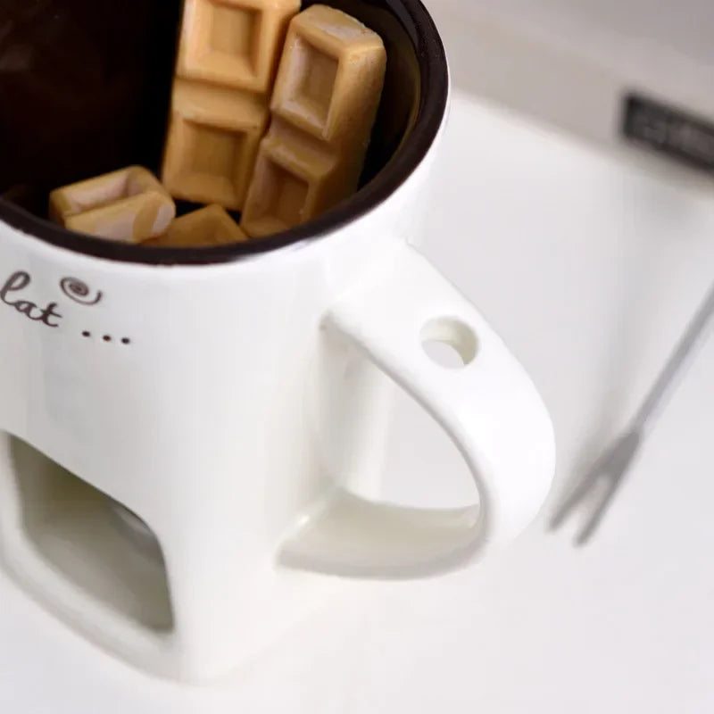 European Candle Cup with Fork [50% OFF]