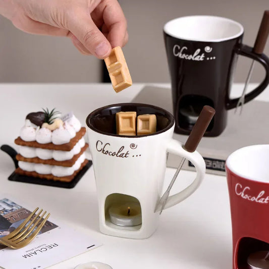 European Candle Cup with Fork [50% OFF]