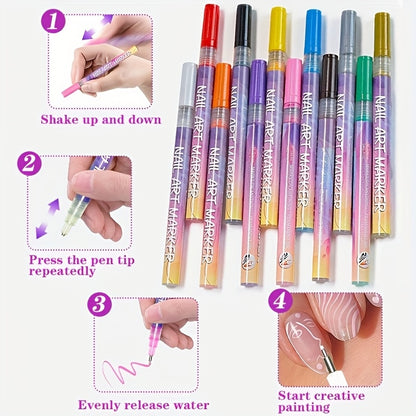 Bellevivo Nail Art Doodle Pens